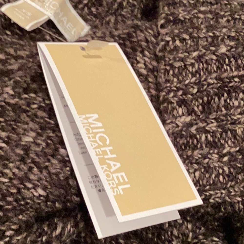 Michael Kors brown chunky open front cardigan - Picture 5 of 5